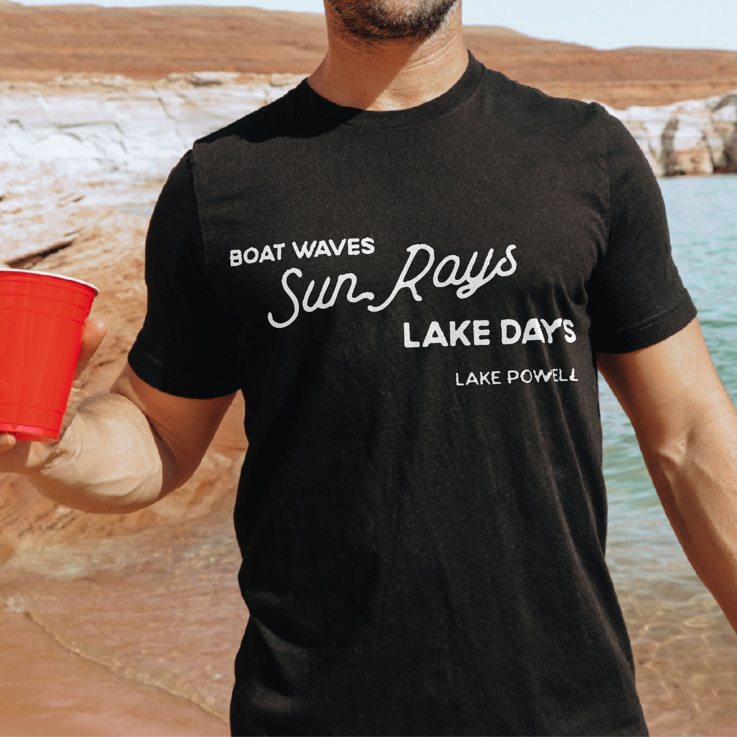 Express! Boat Waves Sun Rays Lake Days