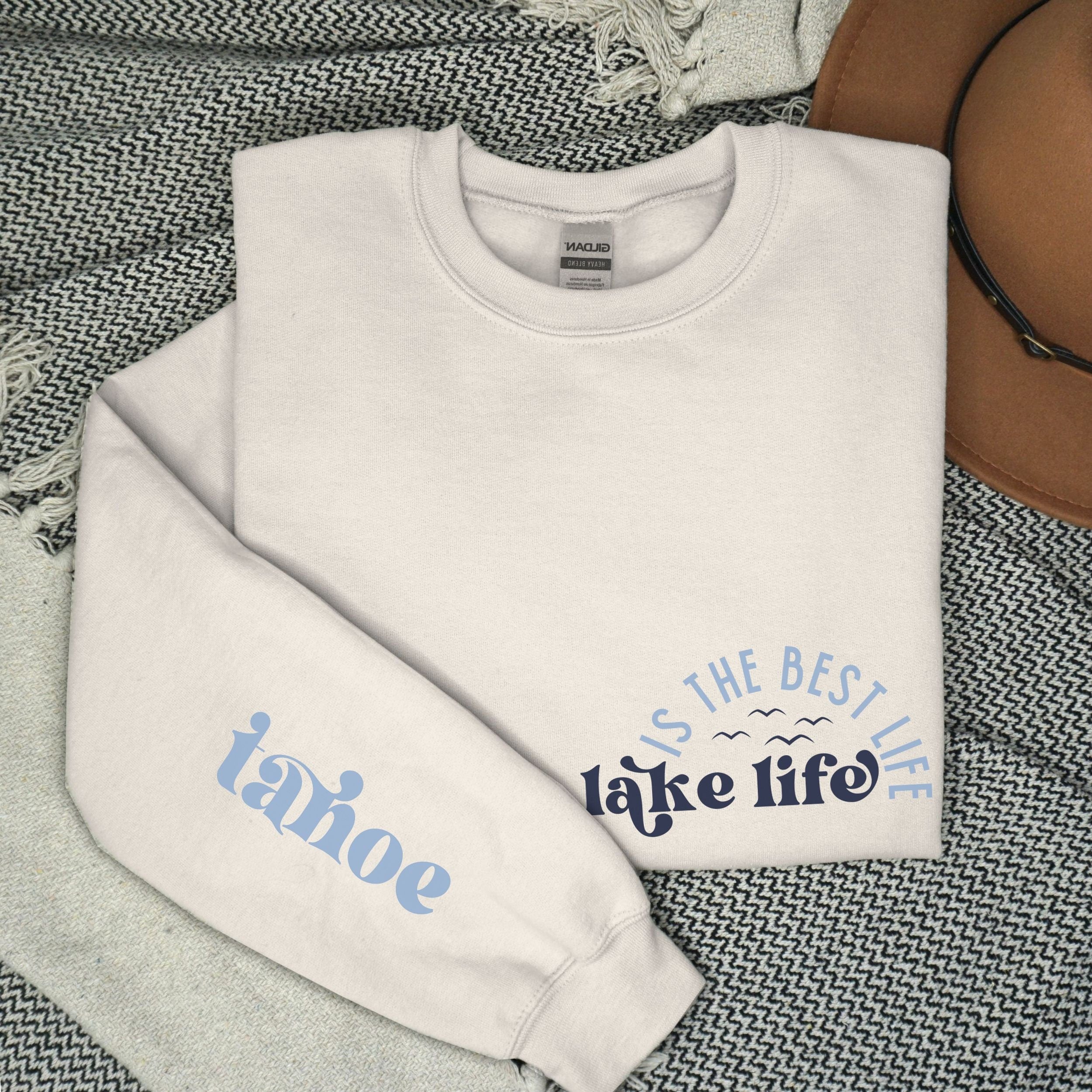 Custom Lake Shirt Sleeve Print Lake Name Sweatshirt Customized Personalized Lake House Gift Custom Lake Bachelorette Gifts Mode Vibes Squad
