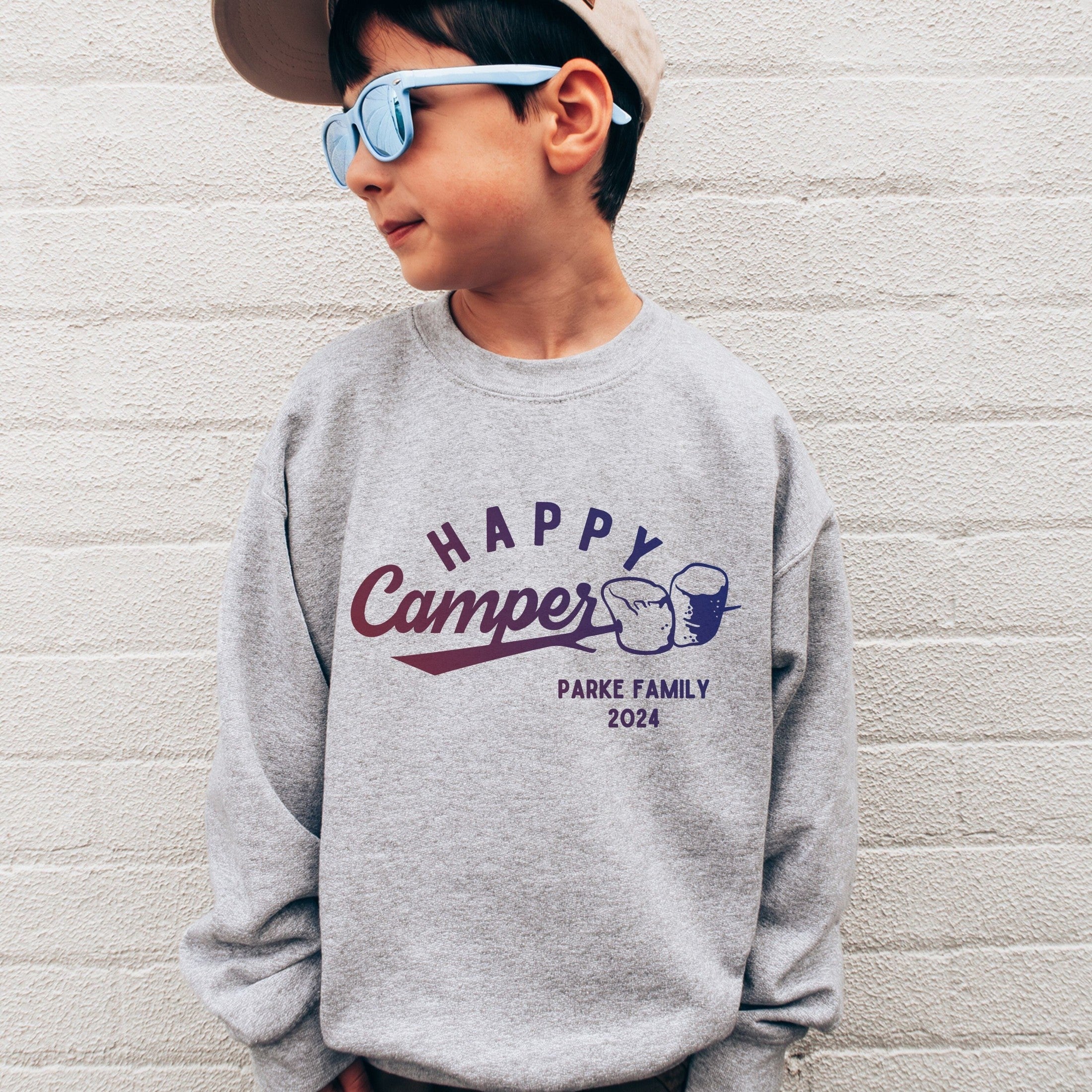 boy wearing custom matching family adventure vacation shirt with s&