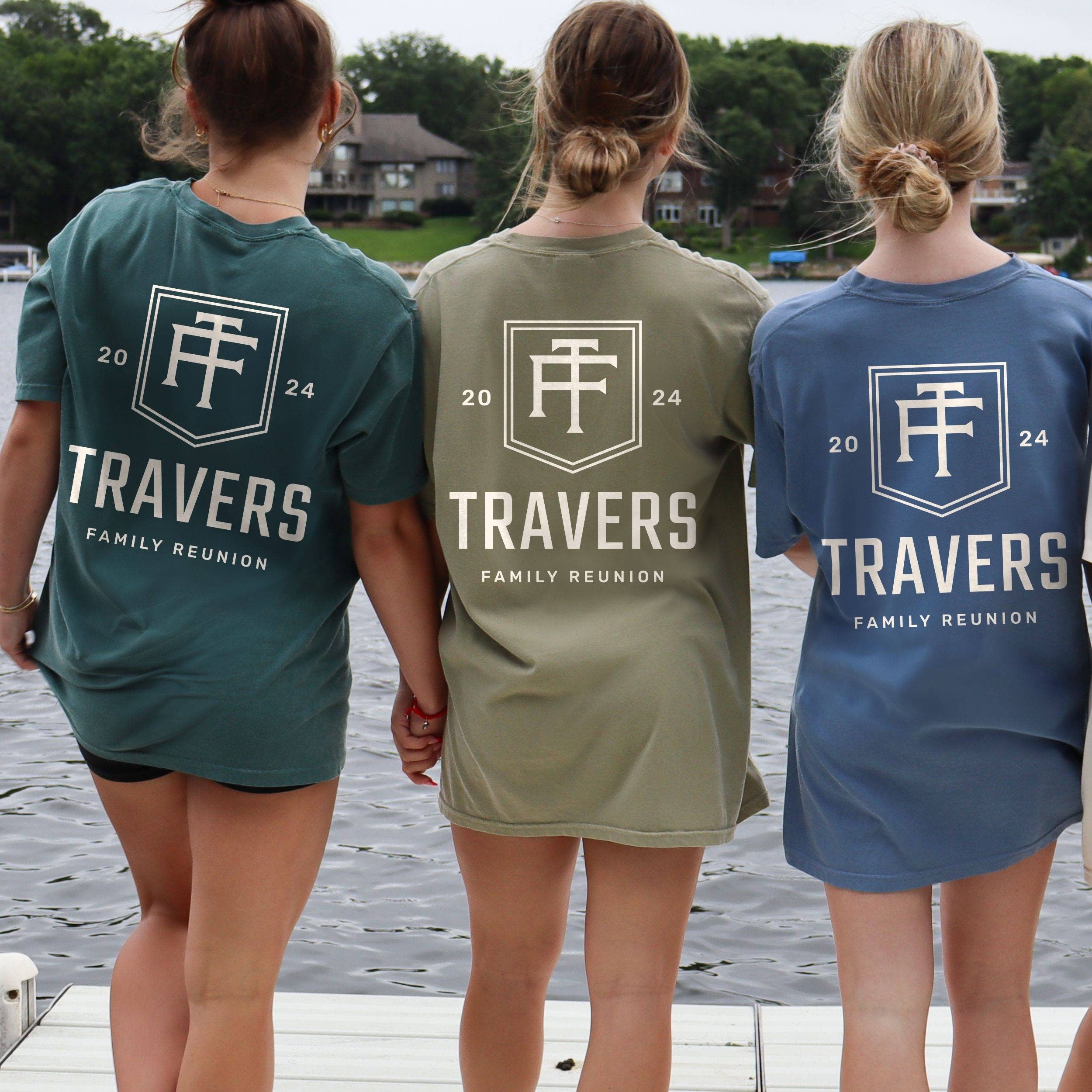 Family Reunion Shirts, Family Monogram TShirts, Custom Comfort Colors® Shirts Personalized Matching Group Toddler Kids Adult Unisex
