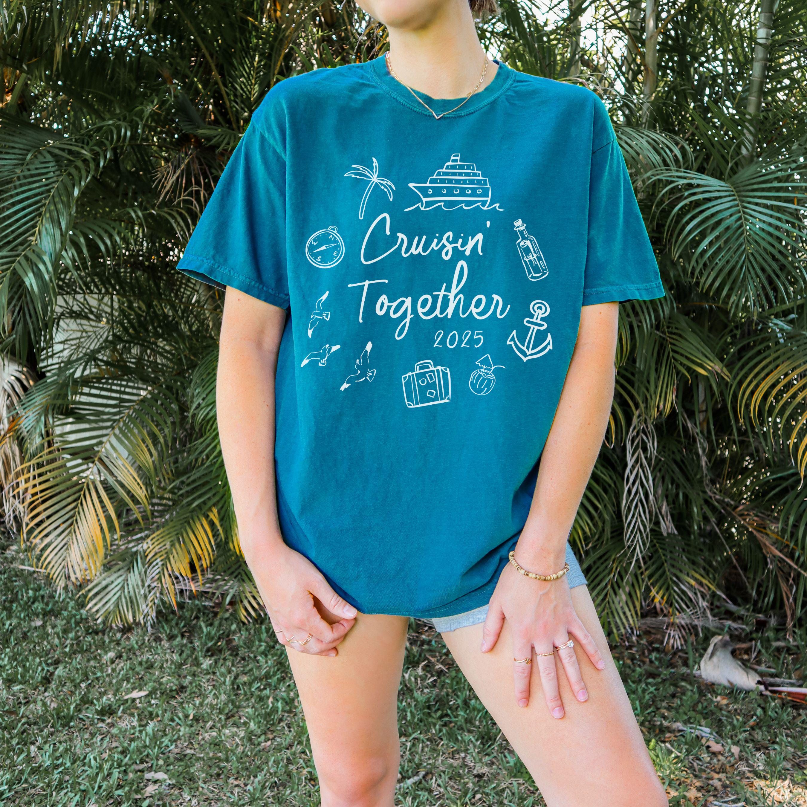 Cruise Doodle Shirt, Comfort Colors® Matching Family or Group Shirts, Cute Cruisin&