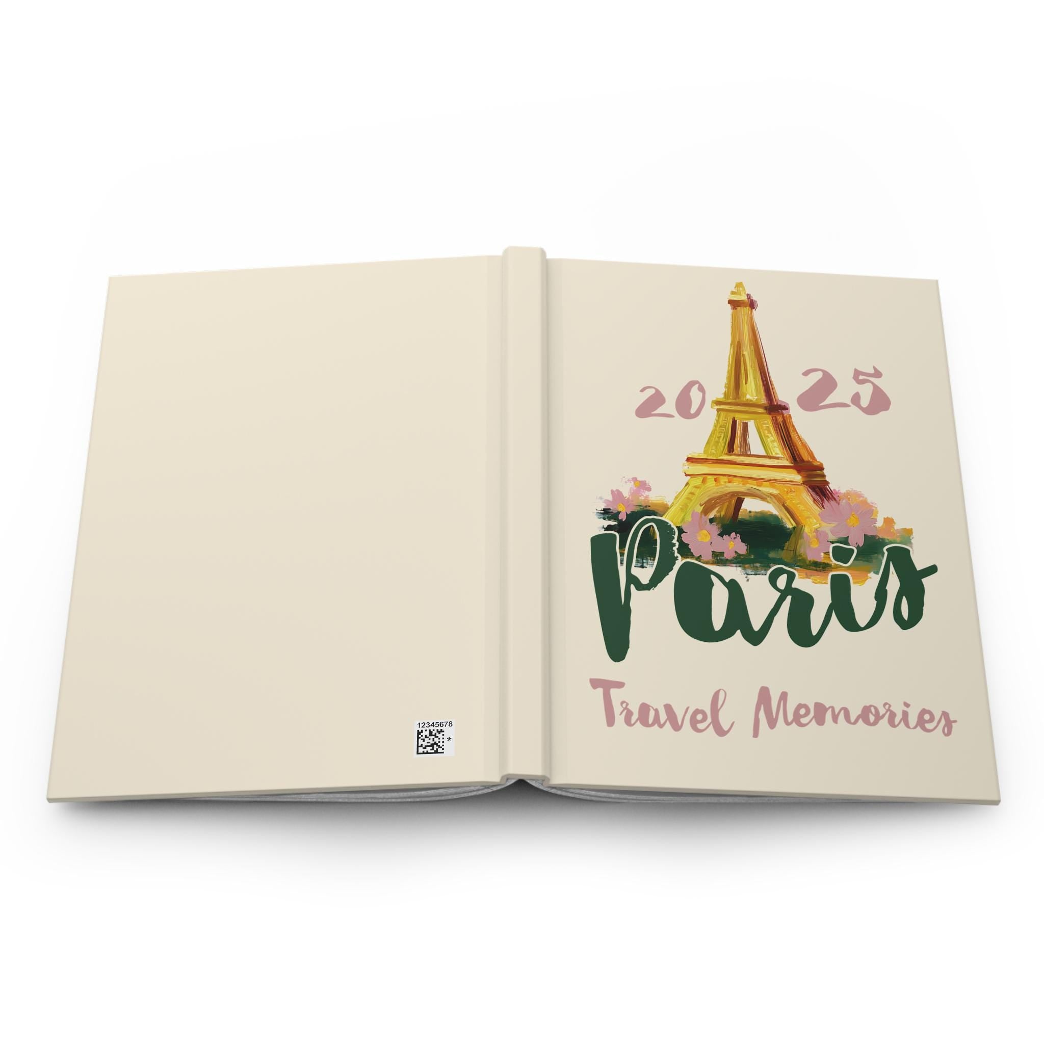 French travel planner and diary featuring Eiffel Tower cover, ideal for Europe trips or Paris vacations