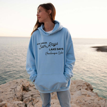 Boat Waves Sun Rays Lake Days - Custom Matching Lake Tee
