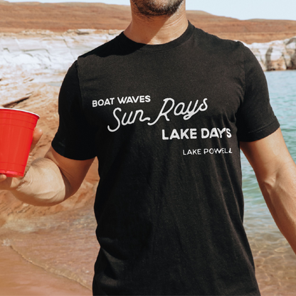 Express! Boat Waves Sun Rays Lake Days