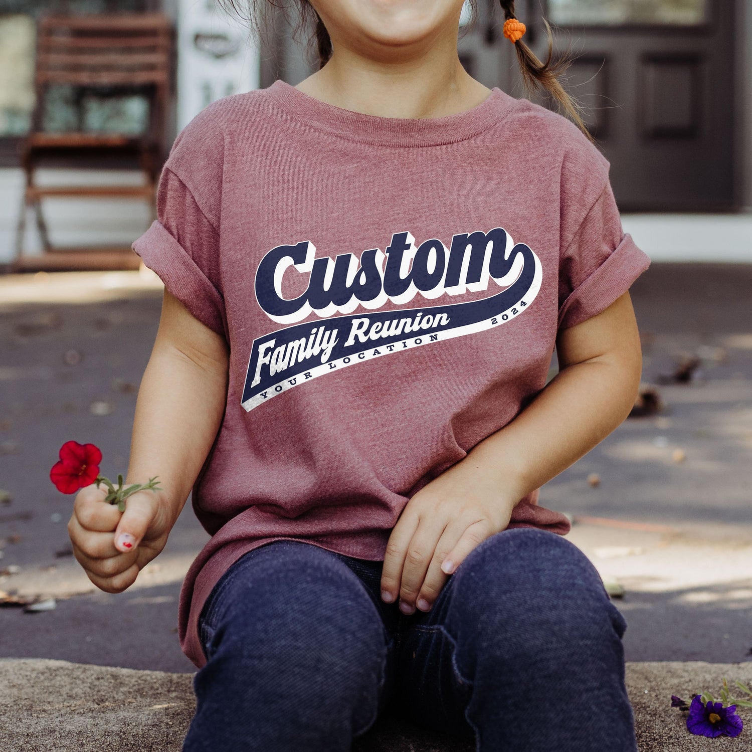 Custom Family Vacation Shirts, Varsity Team Style, Personalized Family Reunion Shirts for Matching Group, Infant Toddler Kids Adult Sizes