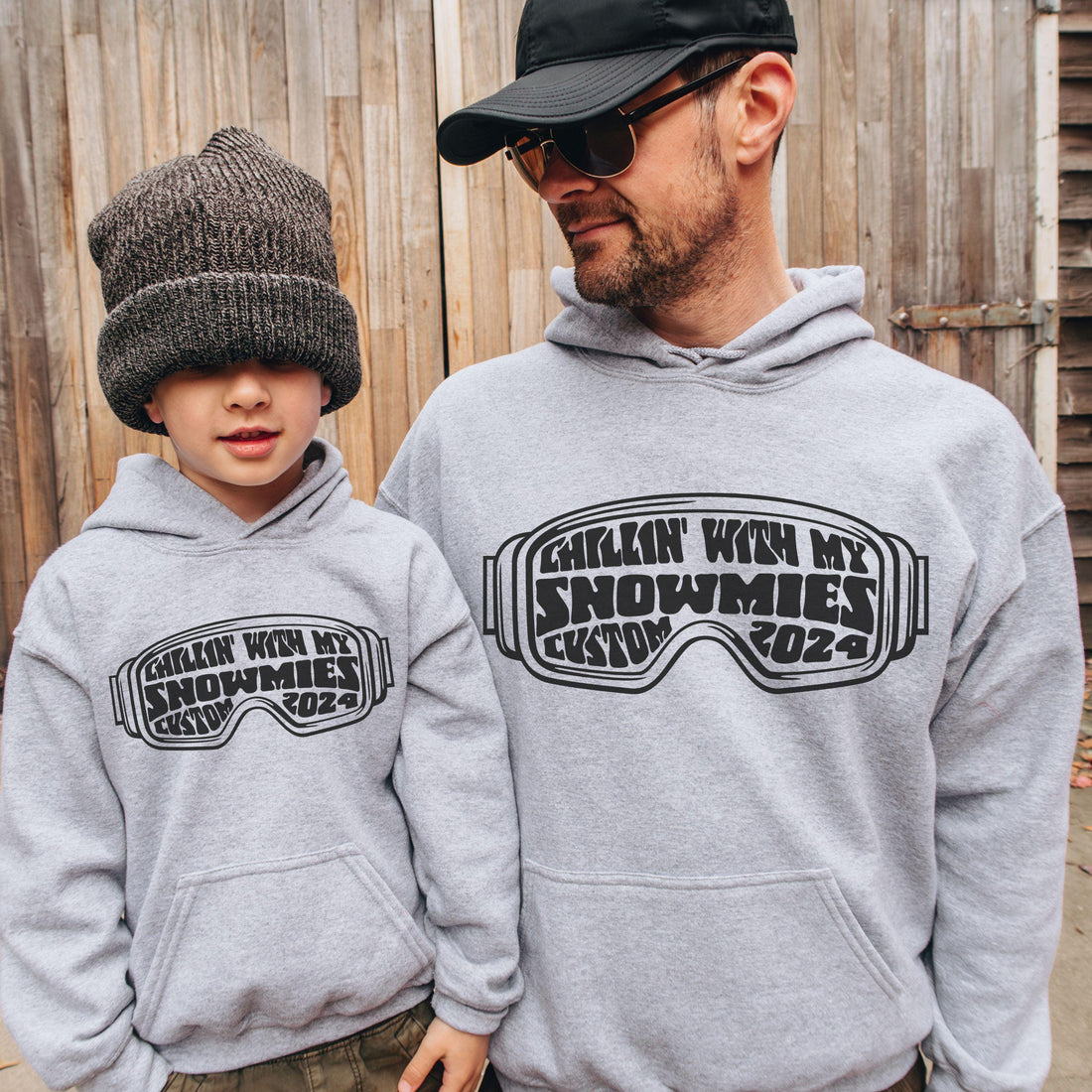 Custom Matching Family Group Ski Shirts- Unisex Snowmies Personalized Ski Weekend Trip Hoodies Crewneck &amp; Tshirt Toddler Kids Adult Vacation