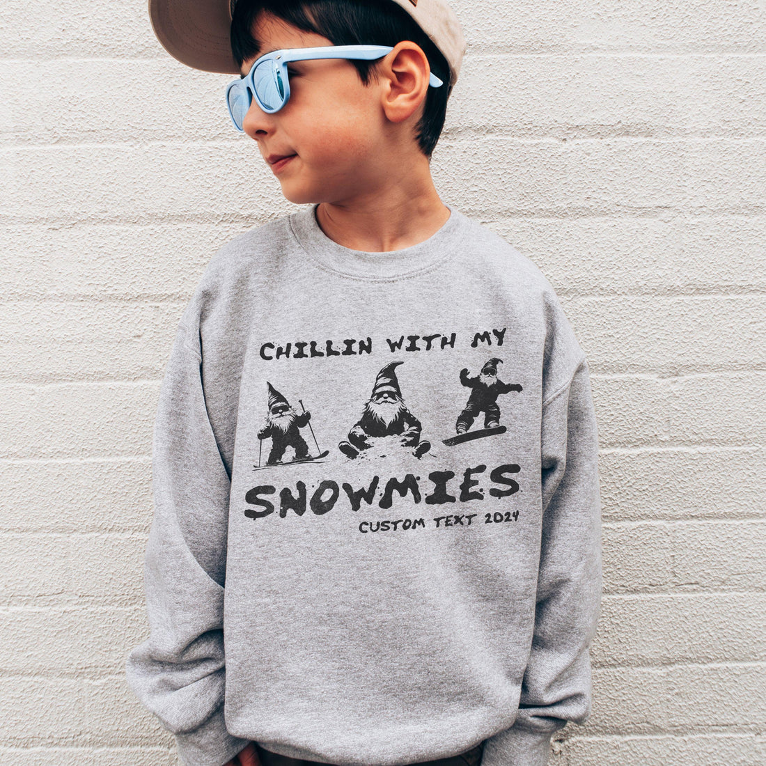 Custom Matching Family Group Ski Shirts- Unisex Snowmies Personalized Ski Weekend Trip Hoodies Crewneck &amp; Tshirt Toddler Kids Adult Vacation