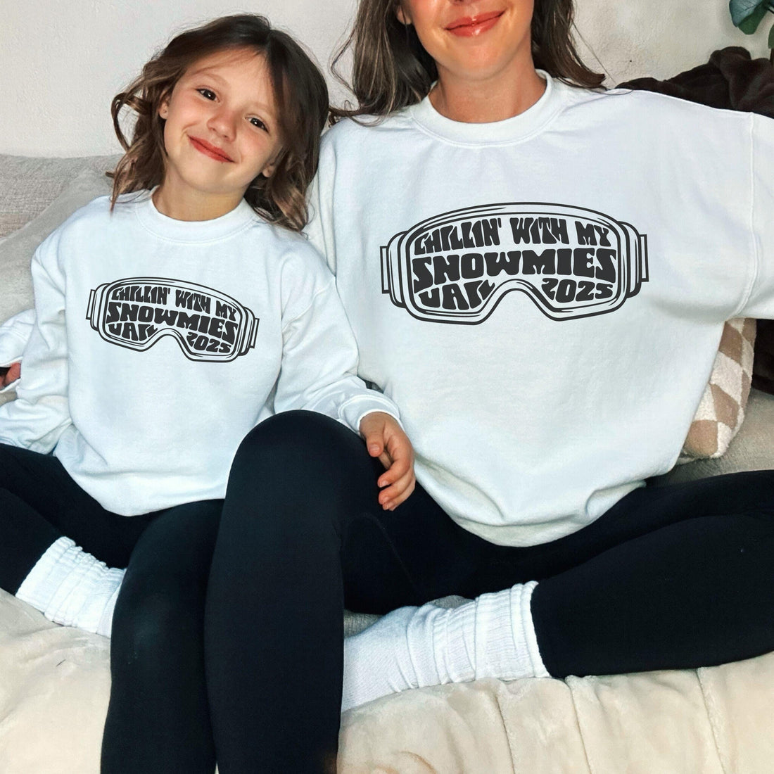 Custom Matching Family Group Ski Shirts- Unisex Snowmies Personalized Ski Weekend Trip Hoodies Crewneck &amp; Tshirt Toddler Kids Adult Vacation