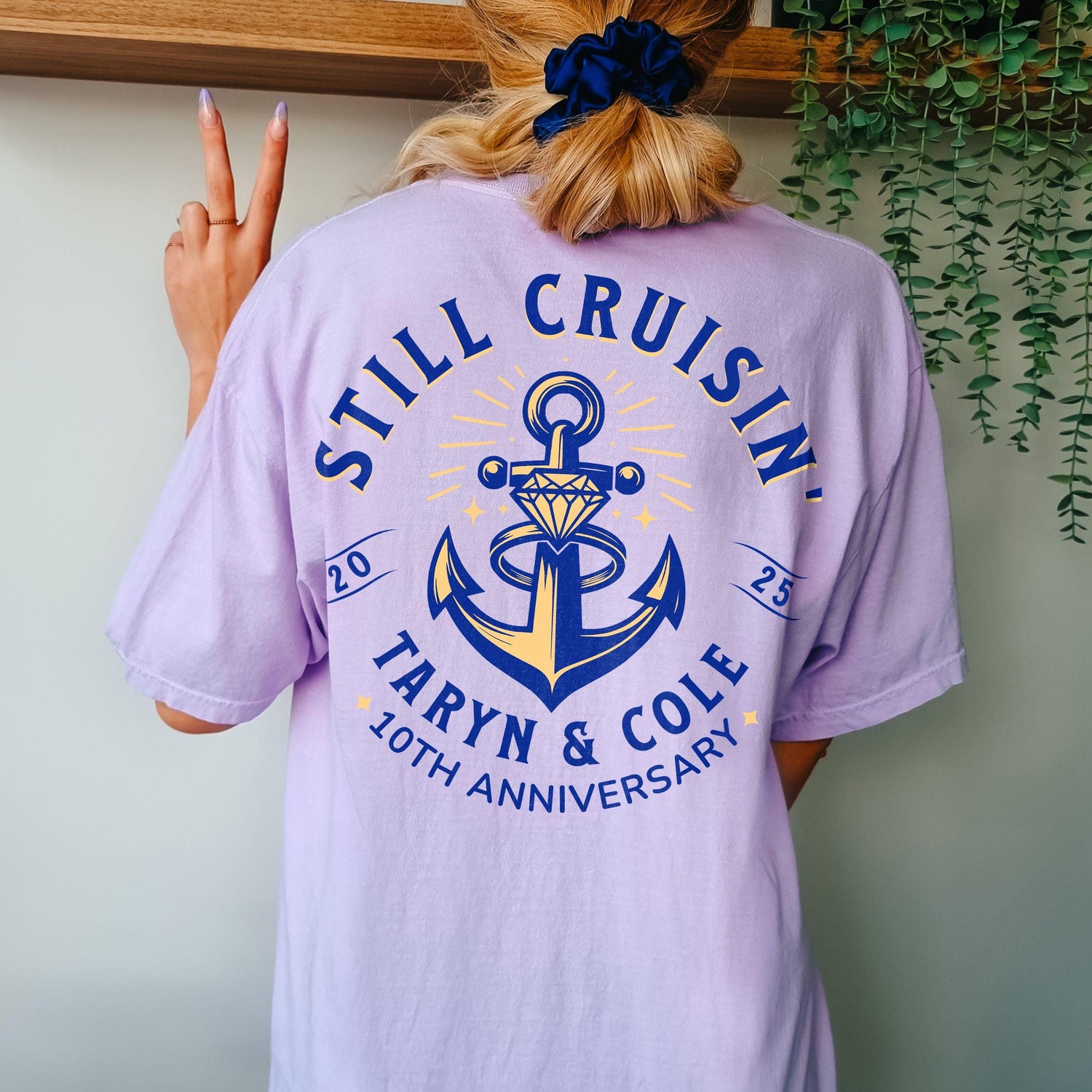 Honeymoon Cruise Shirts, Anniversary Cruise Shirts, Custom Matching Couple Comfort Colors® Personalized Cruisin&