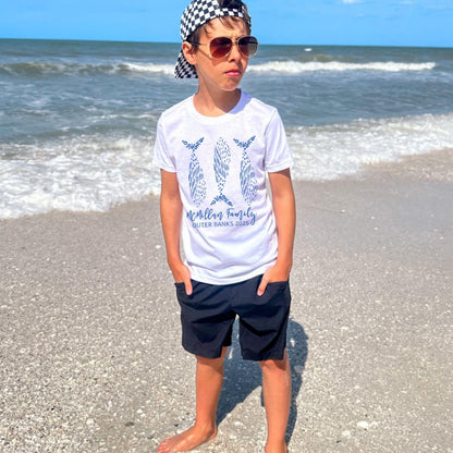 Coastal Family Vacation Shirts, Comfort Colors® Preppy Fisherman Nautical Beach TShirts, Matching Group Trip East Coast Infant Toddler Kids