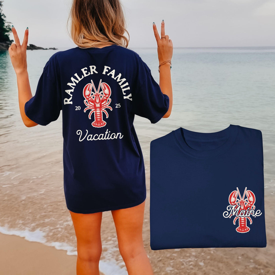 Comfort Colors® Maine Family Vacation Shirts, Nautical Lobster Beach Shirts, Matching Group Trip East Coast Tees, Infant Toddler Kids Adult