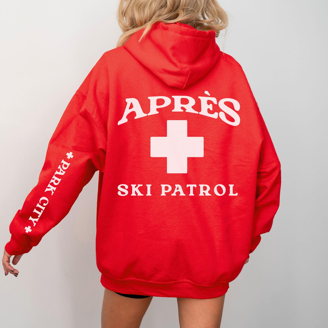 Apres Ski Hoodie, Ski Patrol Sweater, Apres All Day, Personalized Ski Weekend Sweatshirt, Matching Unisex Group Ski Trip Sweat Shirt
