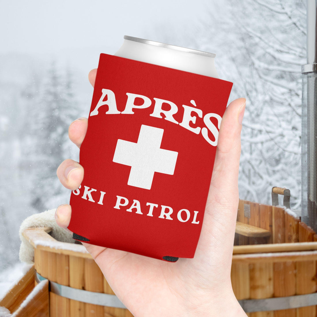 Apres Ski Patrol Coozies For Ski Trip Koozie Can Cooler Apres All Day, Apres Ski Instructor, Funny Ski Bachelorette Coozie Party Favors