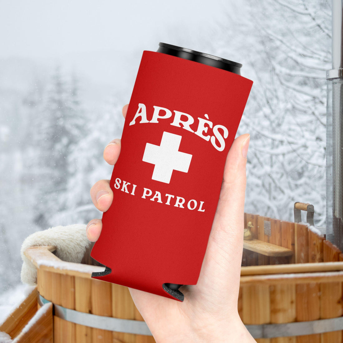 Apres Ski Patrol Coozies For Ski Trip Koozie Can Cooler Apres All Day, Apres Ski Instructor, Funny Ski Bachelorette Coozie Party Favors