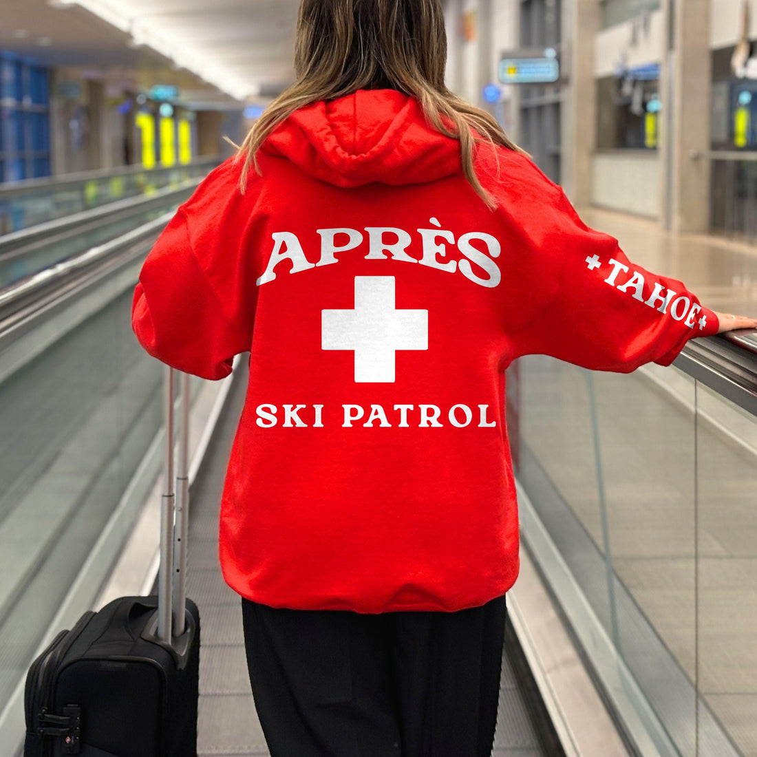 Apres Ski Hoodie, Ski Patrol Sweater, Apres All Day, Personalized Ski Weekend Sweatshirt, Matching Unisex Group Ski Trip Sweat Shirt