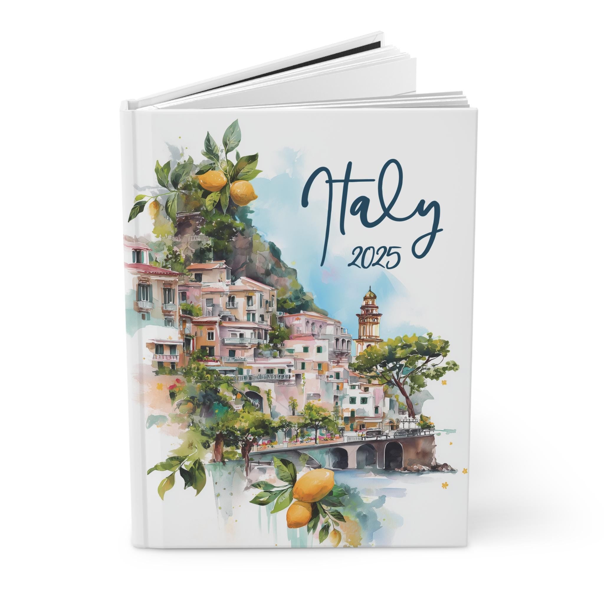 Custom 2025 Italy trip journal and log book, great for European honeymoon memories or travel gift ideas