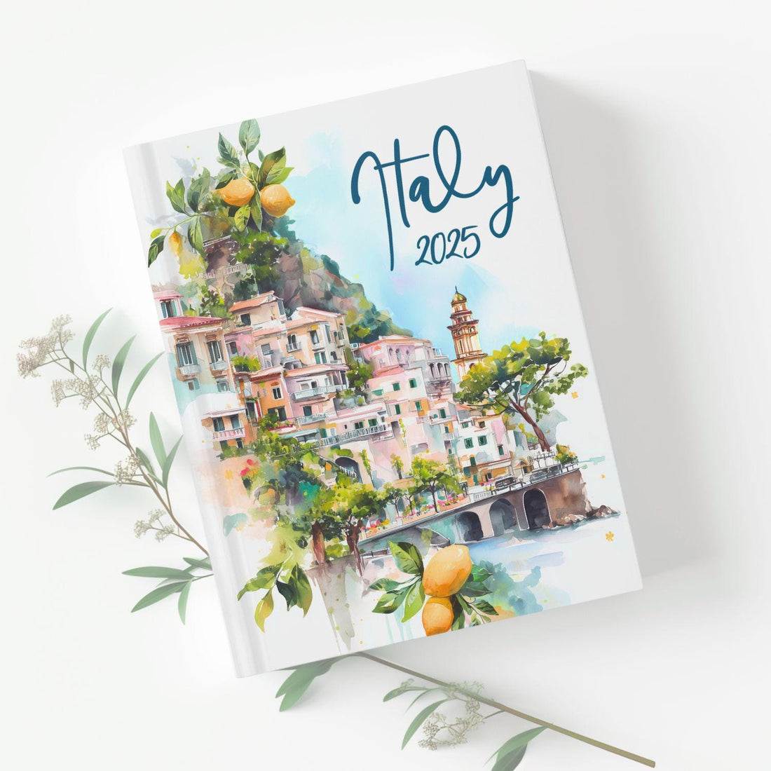 Custom 2025 Italy trip journal and log book, great for European honeymoon memories or travel gift ideas